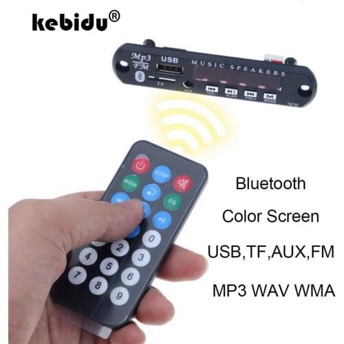 Color Screen 5V 12V MP3 Player Decoder Board Bluetooth MP3 Decoder Board Car Kit FM Radio TF USB 3.5 Mm WMA AUX Audio Receiver