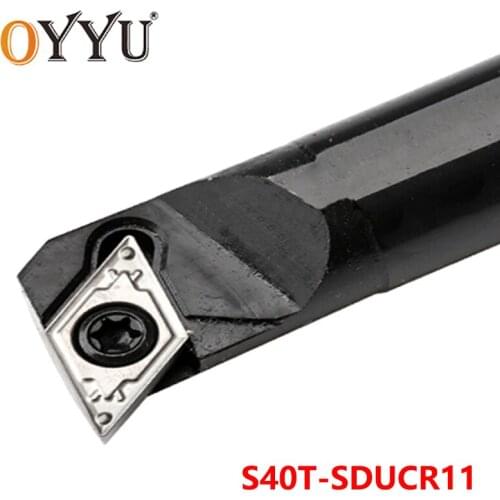 OYYU S40T-SDUCR11 40mm SDUCR Boring Bar Turning Tool Shank use Carbide Inserts DCMT11 Internal Lathe Tools Cutting Holder
