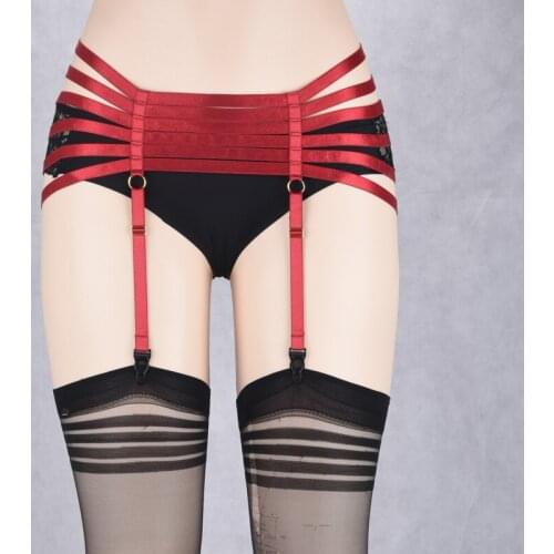 JLX.HARNESS Gothic Harness Garter belt New women Sexy Punk Goth Harajuku Style gothic Garter Belt Handmade harness Leg Garter