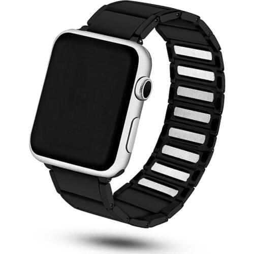 Luxury Stainless Steel Magnetic Buckle Strap for Apple Watch SE Band 40mm 44mm 38mm 42mm Bracelet Series 6 5 4 3 Adjustable Belt