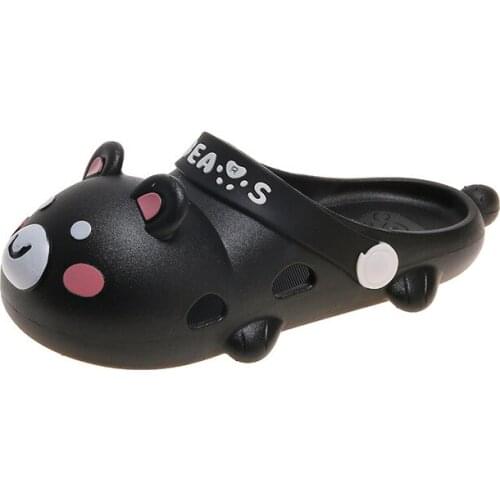 Cute Bear Summer Fashion Women Slippers Outdoor Wear-resistant Light Beach Shoes Non-slip Women PVC Slippers Parent-child Shoes