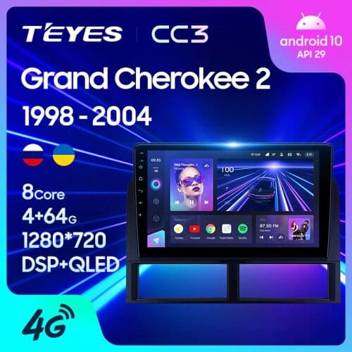 TEYES CC3 For Jeep Grand Cherokee II WJ 1998 - 2004 Car Radio Multimedia Video Player Navigation stereo GPS Android 10 No 2din 2 din dvd