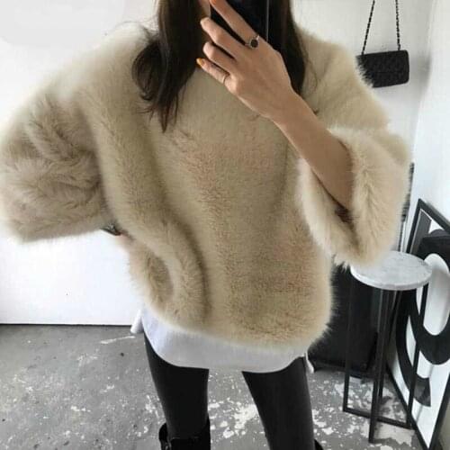 TVVOVVIN Pullovers Sweaters Women Autumn and Winter New 2020 Wild Casual Ladies Sweater Solid Color Warm Tops Female B612