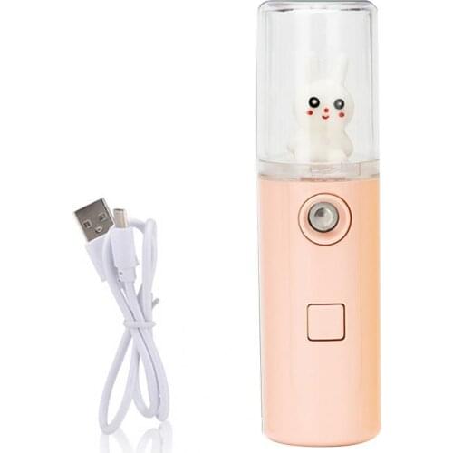 L8 Hand-held Water Mist Sprayer Solid Color Moisturizing 30ML Cartoon Rabbit Doll Facial Humidifier for Outdoor Skin Care Tools