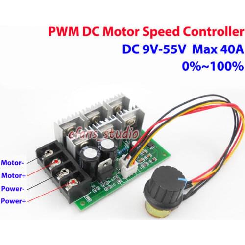 9V 12V 24V 48V 40A hho High Power PWM DC Motor Controller 0-100% Variable Speed Switch For 795/785/775 dc motor