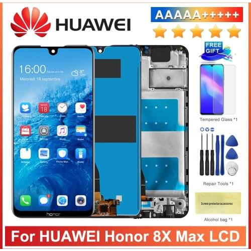7.12'' Black For Huawei Honor 8X Max LCD Screen and Digitizer Full Assembly For Honor 8X Max ARE-AL00 LCD Part Touch Screen LCD