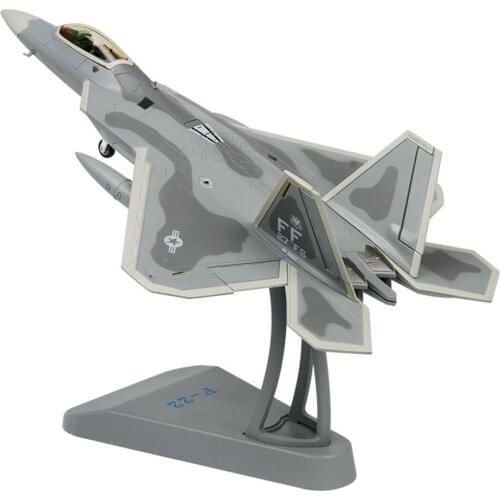 1/72 Scale Aircraft Fighter F-22 Air Force Diecast Model Plane with Stand Souvenir Collectables Home Decor Ornament Kids Toys