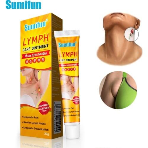 Sumifun 1Box Lymphatic Detox Ointment Hot Neck Anti-Swelling Herbs Cream Lymph Cream Health Care Medical Plaster Body Relaxation
