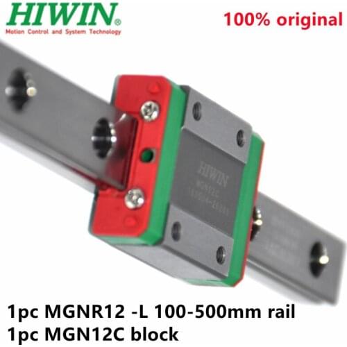 1pcs 100% original Hiwin rail MGNR12 -L 100- 550mm+ 1pcs MGN12C block for cnc 3d printer