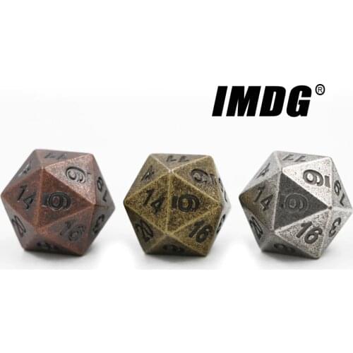 1pcs D20 Polyhedron RPG Dice 20-sides Accessories Metal Dice DND Different Color Digital Game Dice
