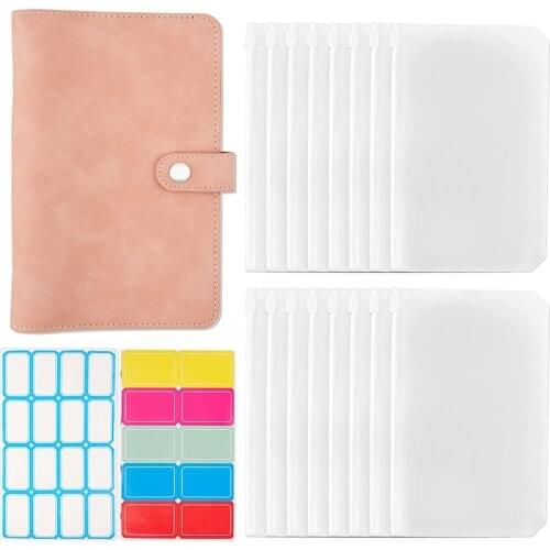 16 Pieces A6 Binder PVC Notebook Cover,Leather Binder Cover,Christmas Present for Yourself, Families and Friends