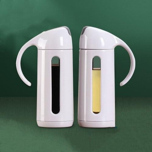 320ml Glass Leakproof Cooking Olive Oil Vinegar Dispenser Bottle With Plastic Cover Non-Drip Spout Kitchen Tools Gadgets