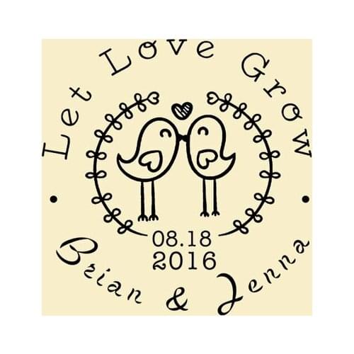 45mm Personalized logo wedding Self Inking stamp business family return address round custom wedding invitation stamps name date