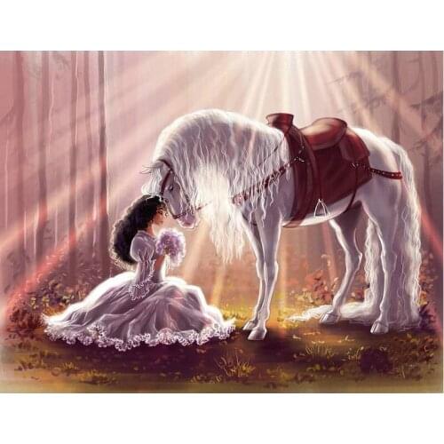 Diy Diamond Painting Bride horse Full Square Diamond Embroidery Cross Stitch woman Rhinestone Mosaic Paintings home Decoration