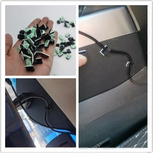 Car Wire Cable Holder Wire Tie Clip Fixer For SEAT Altea Toledo MK1 MK2 Ibiza Cupra Leon Cupra For Skoda Fabia Rapid octavia