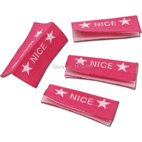 Free shipping custom clothing woven labels with loop fold or center fold/clothing collar labels/t-shirt tags logo 1000 pcs a lot
