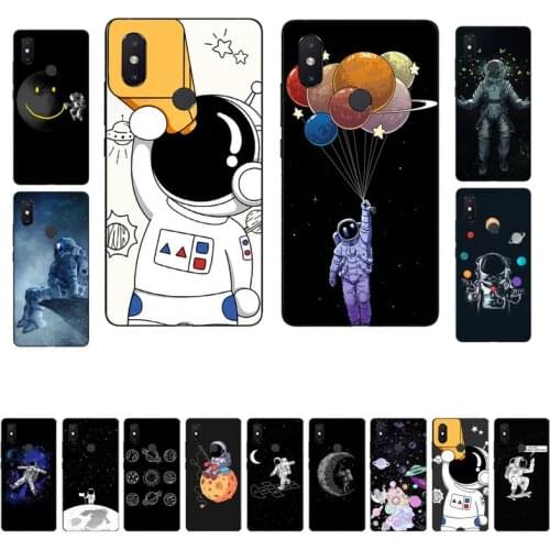 FHNBLJ Moskado Space Astronauts Moon Pattern Phone Case for Xiaomi mi 8 9 10 lite pro 9SE 5 6 X max 2 3 mix2s F1