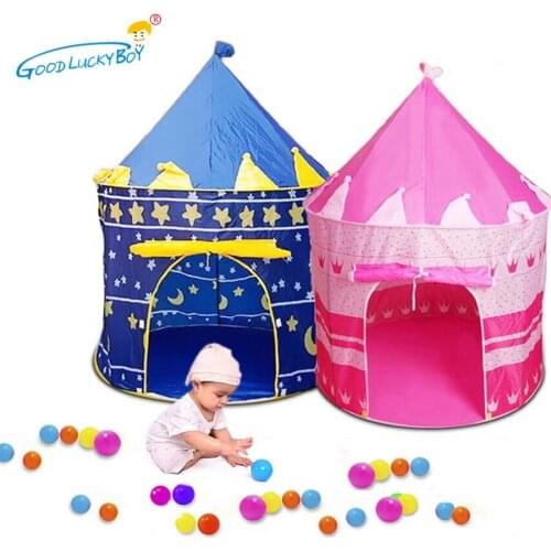 Kids Game Tent Princess Castle Tent Baby Ocean Ball Play House Collapsible Portable Folding Baby Birthday Gifts Photo Props