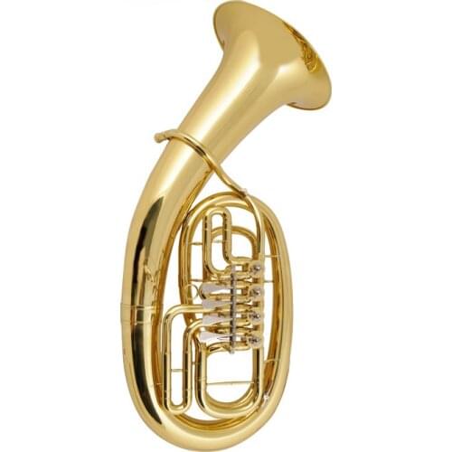 Euphonium four flat keys Lacquered gold Euphonium big horn musical instrument