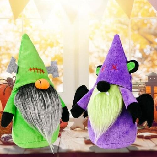 Halloween Gnome Bat Ear Swedish Tomte Nisse Plush Handmade Home Farmhouse Kitchen Tiered Tray Decorations dropshipping