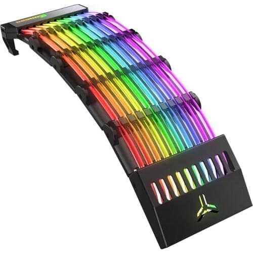 Jonsbo DY-1 Rainbow Bridge 24PIN Symphony Power Supply Extension Cord Vest Armor With ARGB Light Effect Strip With 5V3PIN