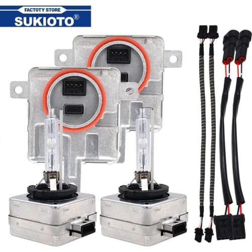 SUKIOTO 55W Kit Xenon D1S D1R D3R D3S Xenon Lamp Bulbs 8K0941597E OEM D1 D3 Car Headlight Ballast For A1 A3 A4 A5 A6 A7 Q3 Q5 Q7