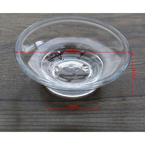 Soap Dish Round Glass Storage Box Clear Holder Accessories For Shower Bathroom Hotel
