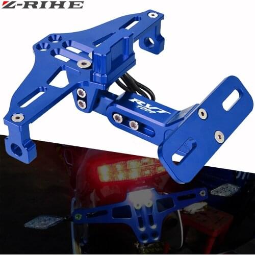 For Honda VTR RVT 1000R 2001 2002-2006 VTR1000 RVT1000 CNC Motorcycle LED License Plate Holder Support Plaque Moto Bracket Frame