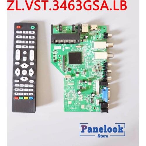 New ZL.VST.3463GSA.LB Universal Digital Driver Board Supports DVB-T2 DVB-S2 DVB-C with CI Card and 7 Key Line