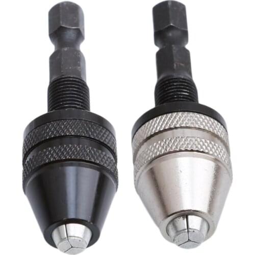 New 0.3-3.6mm Clamping Range Driver Tool Keyless Drill Chuck Screwdriver Impact Driver Adaptor Hex Shank Drill Grinder Converter