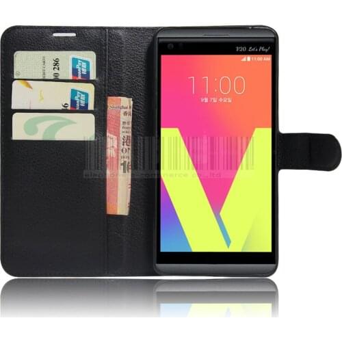 New Multi Functional Luxury Slim Flip PU Leather Cases Card Holder Wallet Pouch Back Stand Magnetic Phone Cover For LG V20