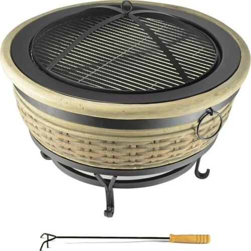 Outdoor Party Courtyard Stone Barbecue Grill Bonfire Rack Heating Villa Luxury Stove BBQ Fire Pit grilling bbq grill