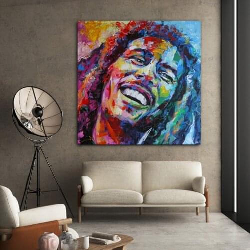 Bob Marley Canvas Painting Portrait Posters and Prints Wall Art Pictures for Living Room Cuadros
