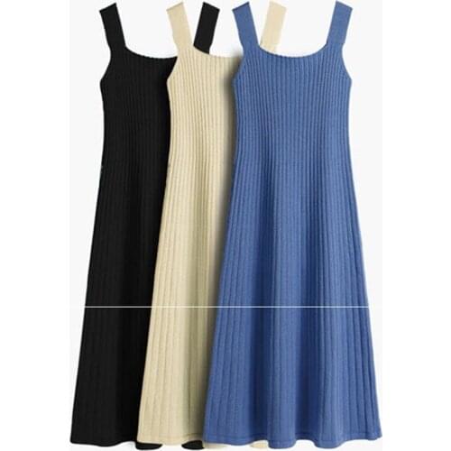 Slip Dress Mini Sexy Slim fit sleeveless Dress Women Knitted Club Dresses Woman Party Night Elegant 2021spring Autumn Clothes