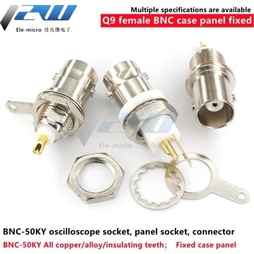 All copper insulation BNC-50KY welding plate female socket BNC-KY BNC panel socket Q9-50KY oscilloscope socket 1 pcs