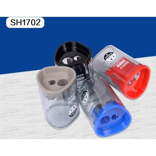 Pencil Sharpener Handle Transparent Double Hole 4 Colors Apply to 8-12mm Diameter