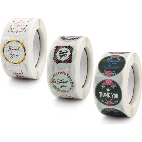 Thank you for the flowers in roll. Business merchandise decoration, sealing, envelope decoration, gift decoration