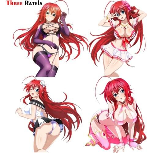 Three Ratels FC179 Sexy Car Stickers High School DxD Rias Gremory Render 3D Car Styling Vinyl Car Window Wiper Decal Accessories