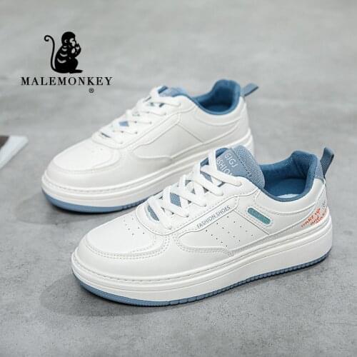 Casual Platform Women Flat Shoes White 2021 Autumn Outdoor Non Slip Comfortable Lace Up Fashion Sneakers Zapatos De Mujer