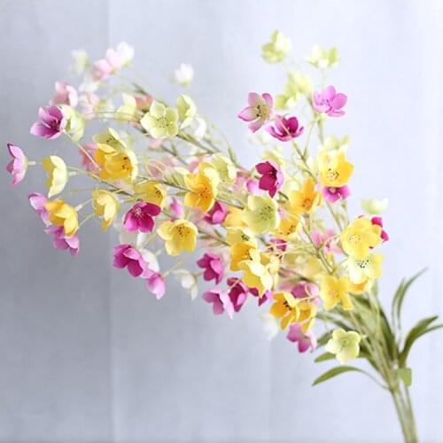 1PC Campanula Simulation Flower Wedding Bouquet Flower Arrangement Artifiial Silk Flower Hanging Bell Flower Plant