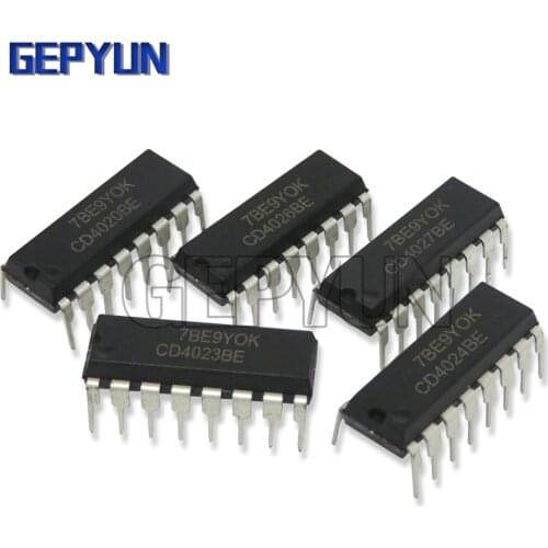10pcs CD4020BE CD4023BE CD4011BE CD4013BE CD4015BE CD4017BE CD4021BE CD4024BE CD4026BE CD4027BE DIP Gepyun