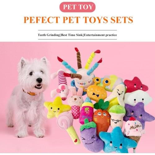 12 Pack Cute Plush Toys Pack Squeaky Bone Dog Toy for Small Medium Dog Bite-Resistant Clean Dog Chew Training Pet Cat Plush Game