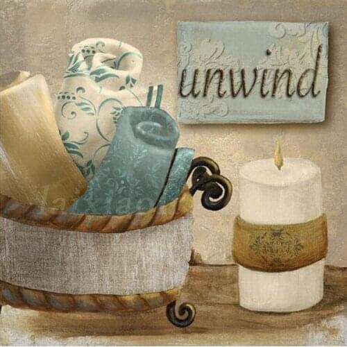 5d Diy Diamond Painting Modern Retro Bathroom decoration wall painting Diamond embroidery Picture Needlework Mosaic rhinestone