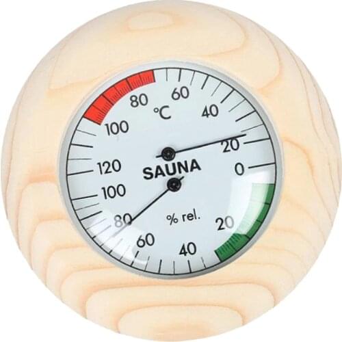 Wood Sauna Thermometer Hygrometer Horizontal Durable Digital Sauna Room Accessories Indoor Humidity Temperature