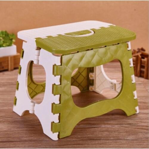 Household Thickened Plastic Folding Stool Outdoor Portable Small Stool Stool Stool for Children and Adults