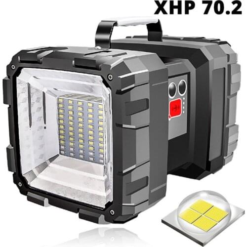 P70 Strong Light Portable Searchlight USB Rechargeable Outdoor Waterproof Multi-Function Double-Head High-Power Searchlight