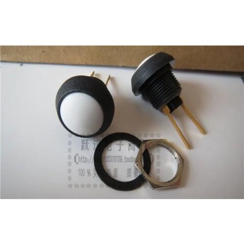 Import Round Button Switch Gold Plated 2 feet Push 12MM Reset Power Switch Normally Open