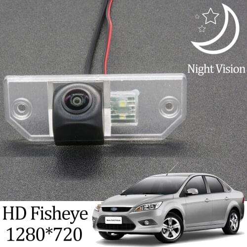 Owtosin HD 1280*720 Fisheye Rear View Camera For Ford Focus 2 Sedan 2004 2005 2006 2007 2008 2009 2010 2011 Car Vehicle Camera