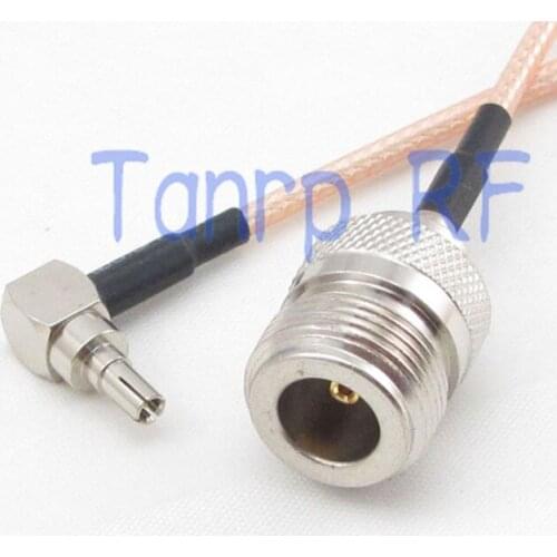 15CM Pigtail coaxial jumper cable RG316 extension cord 6inch N female jack to CRC9 male right angle RF adapter connector