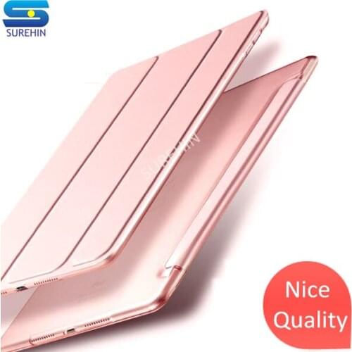 SUREHIN Nice cover for apple iPad mini 2 case transparent back thin leather smart case for ipad mini 3 2 1 cover case sleeve